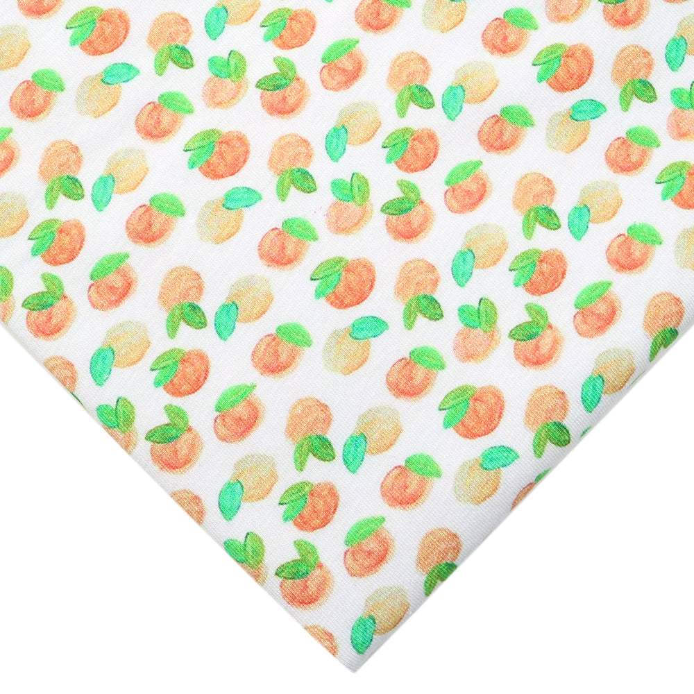 fruit peach printed fabric