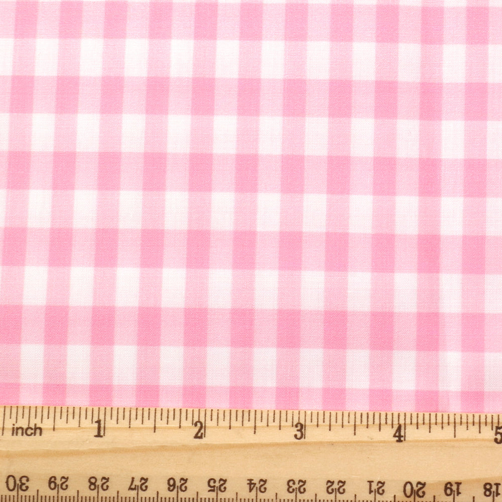 plaid grid pink series printed fabric