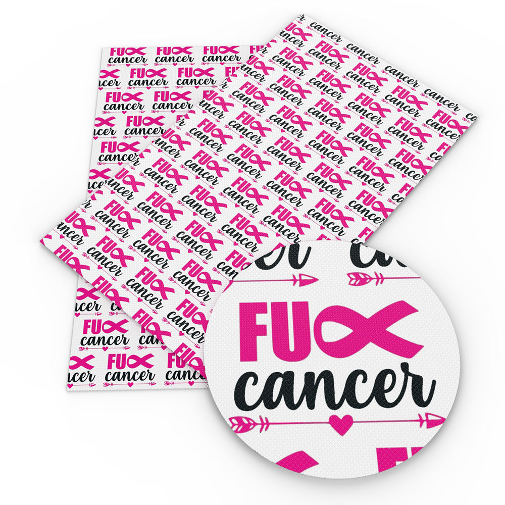 letters alphabet pink series awareness breast cancer printed fabric