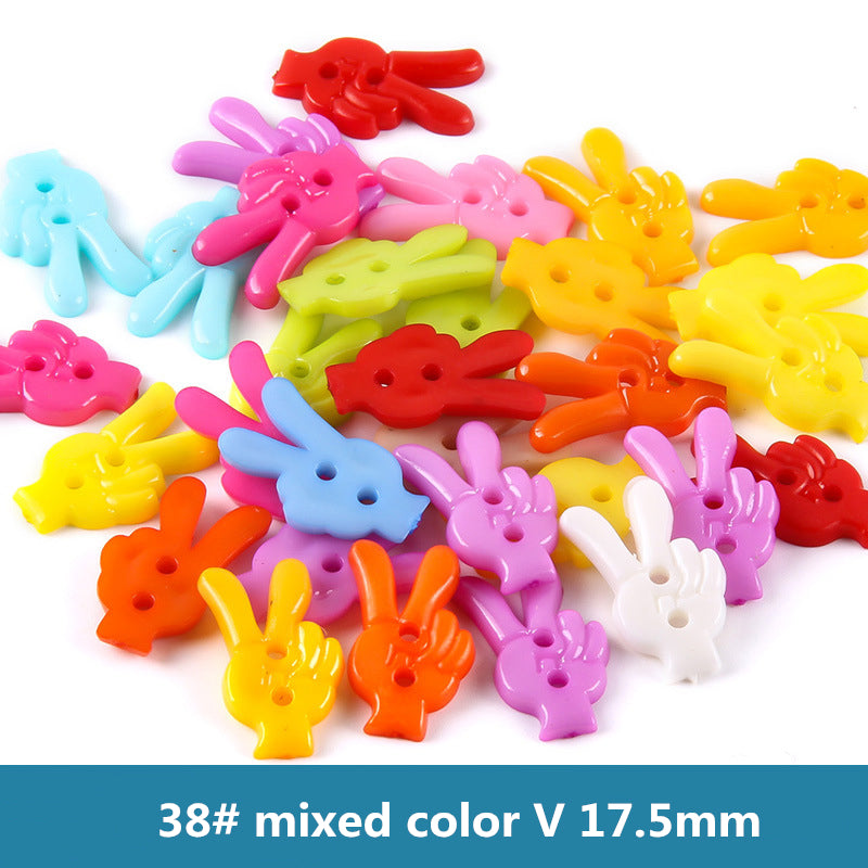 100PCS mix colors plastic buttons