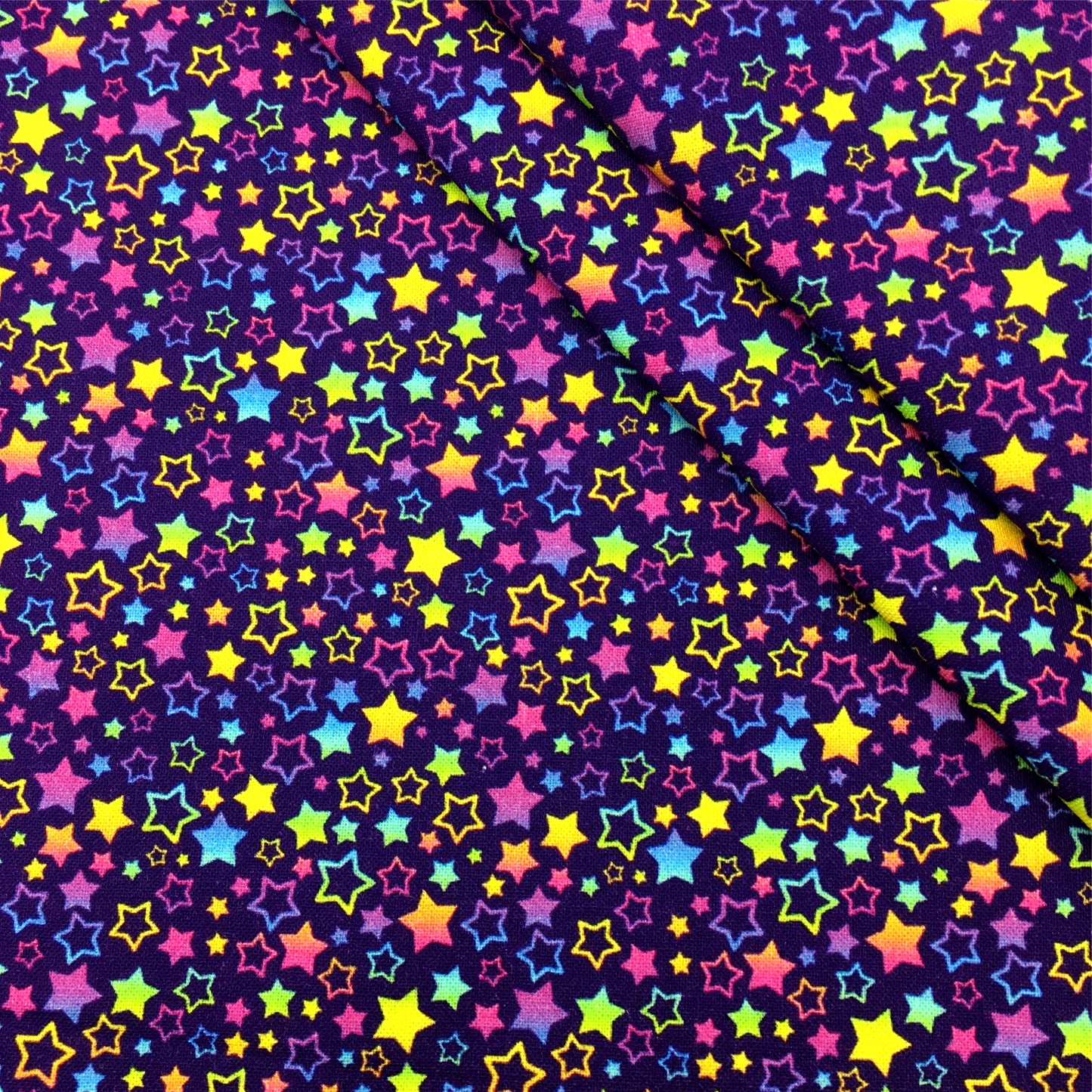 gradient color star starfish purple series printed fabric