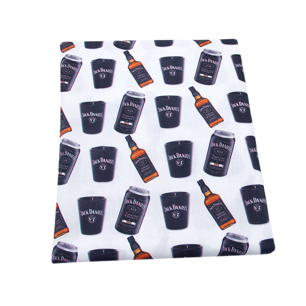 beer drinks juice printed fabric