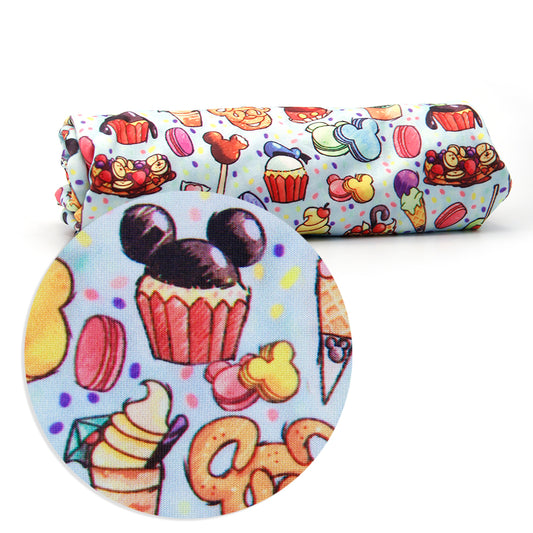 food cake cupcake ice cream popsicle printed fabric