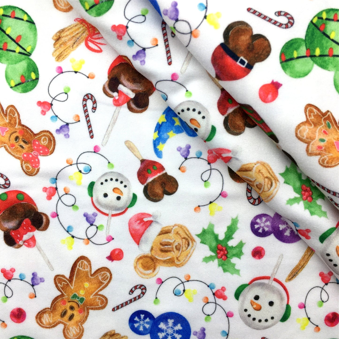 candy sweety christmas gingerbread man cake cupcake ice cream printed fabric