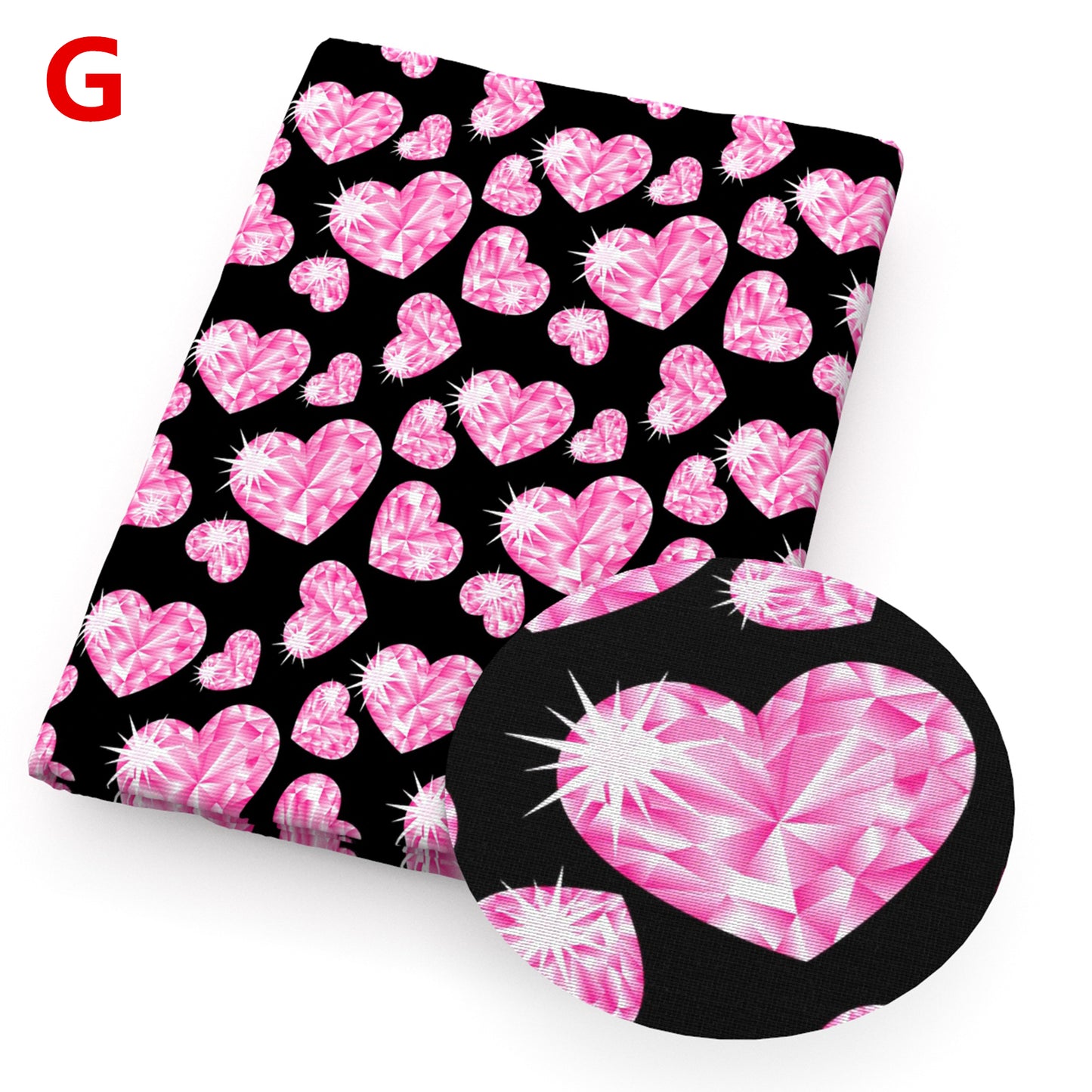 valentine's day printed fabric