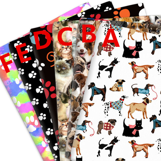 cat dog pet printed fabric