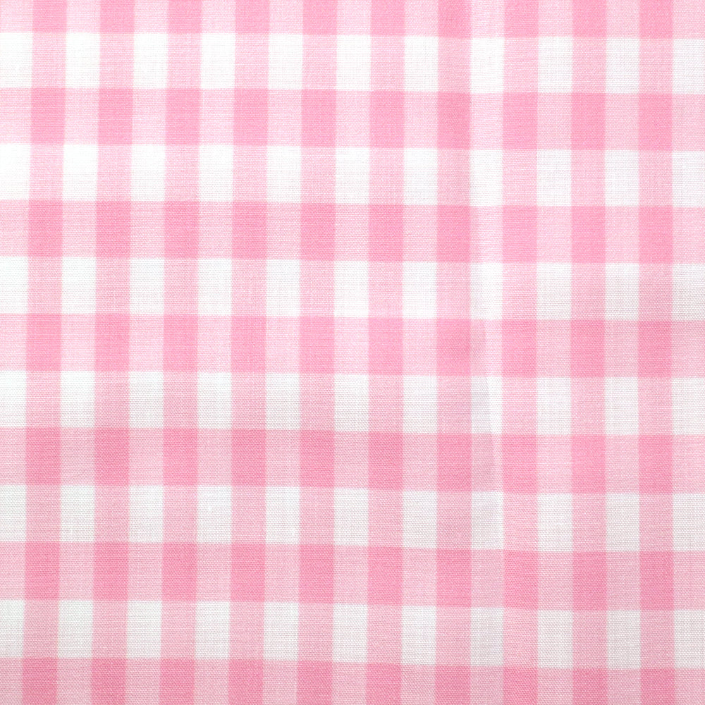 plaid grid pink series printed fabric