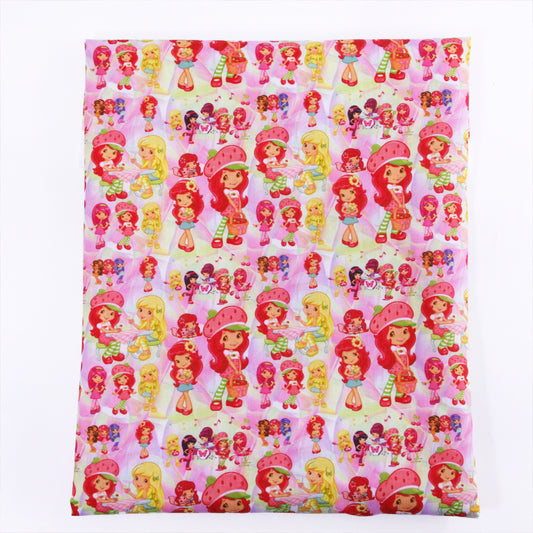 strawberry girl printed fabric