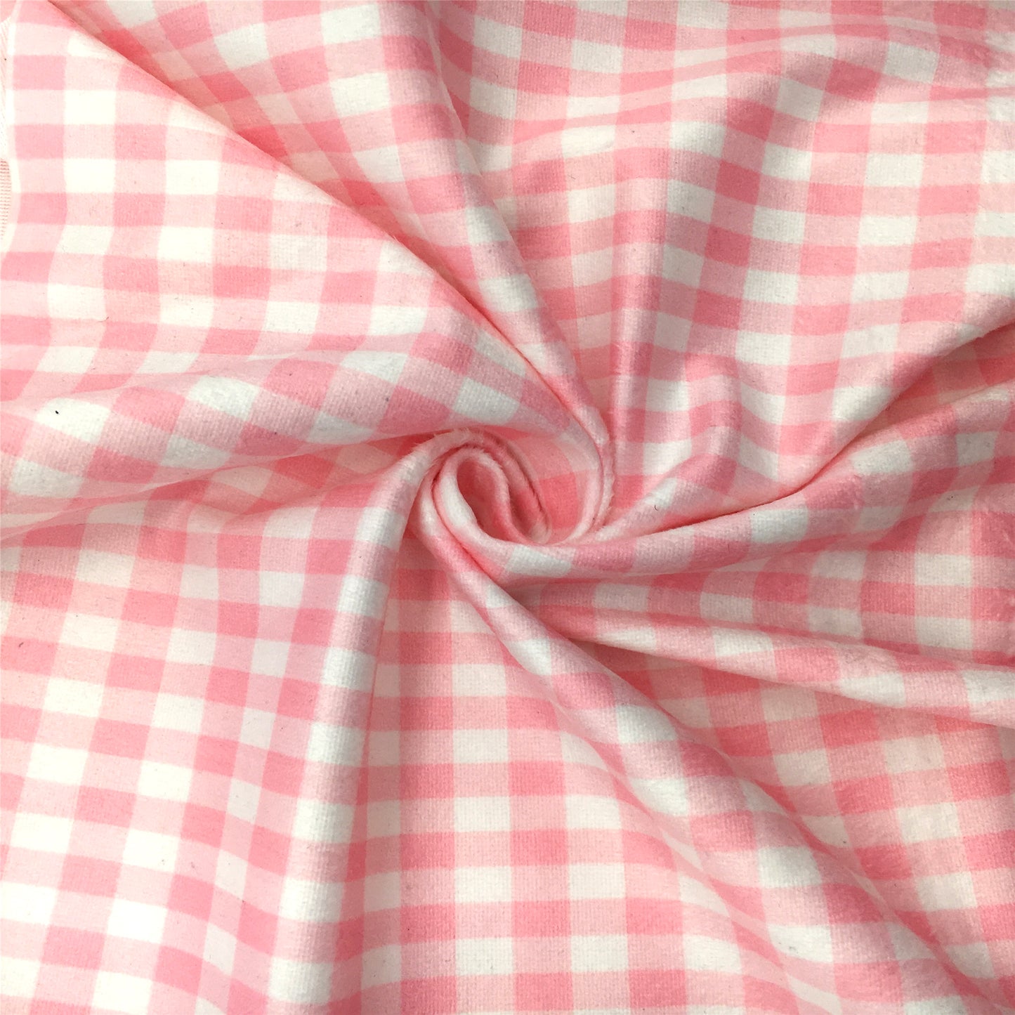 plaid grid pink series printed fabric