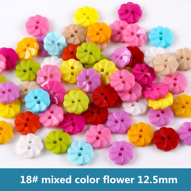 100PCS mix colors plastic buttons