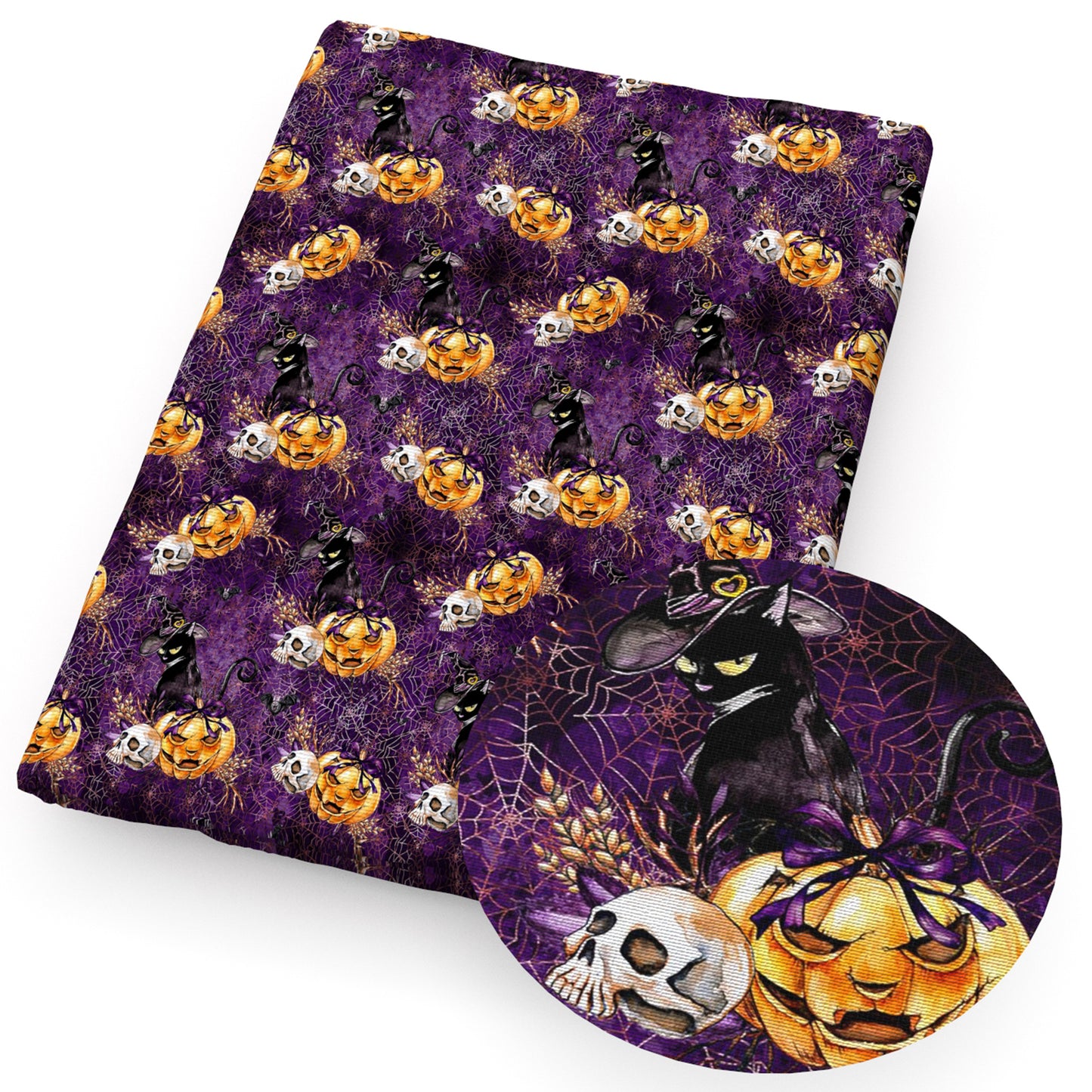 Witch Theme Printed Fabric