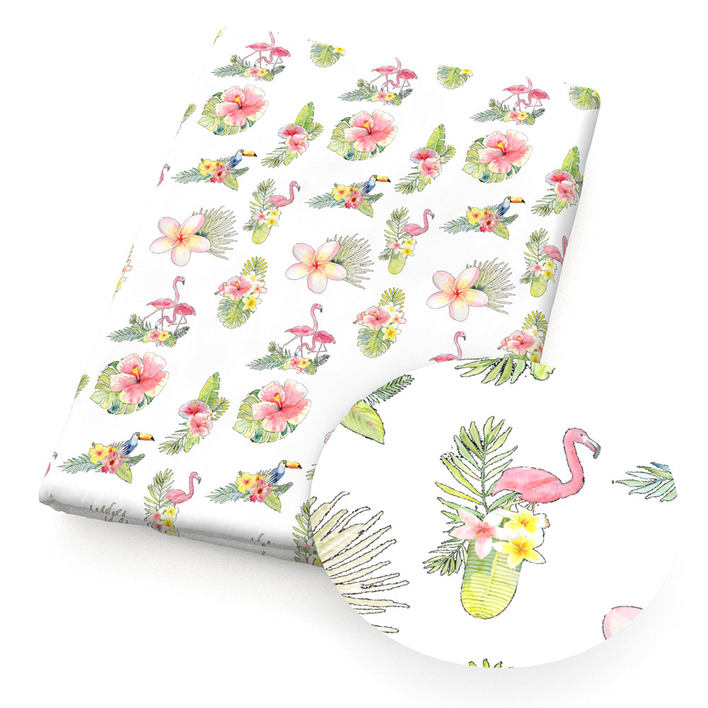 Flamingo Theme Printed Fabric