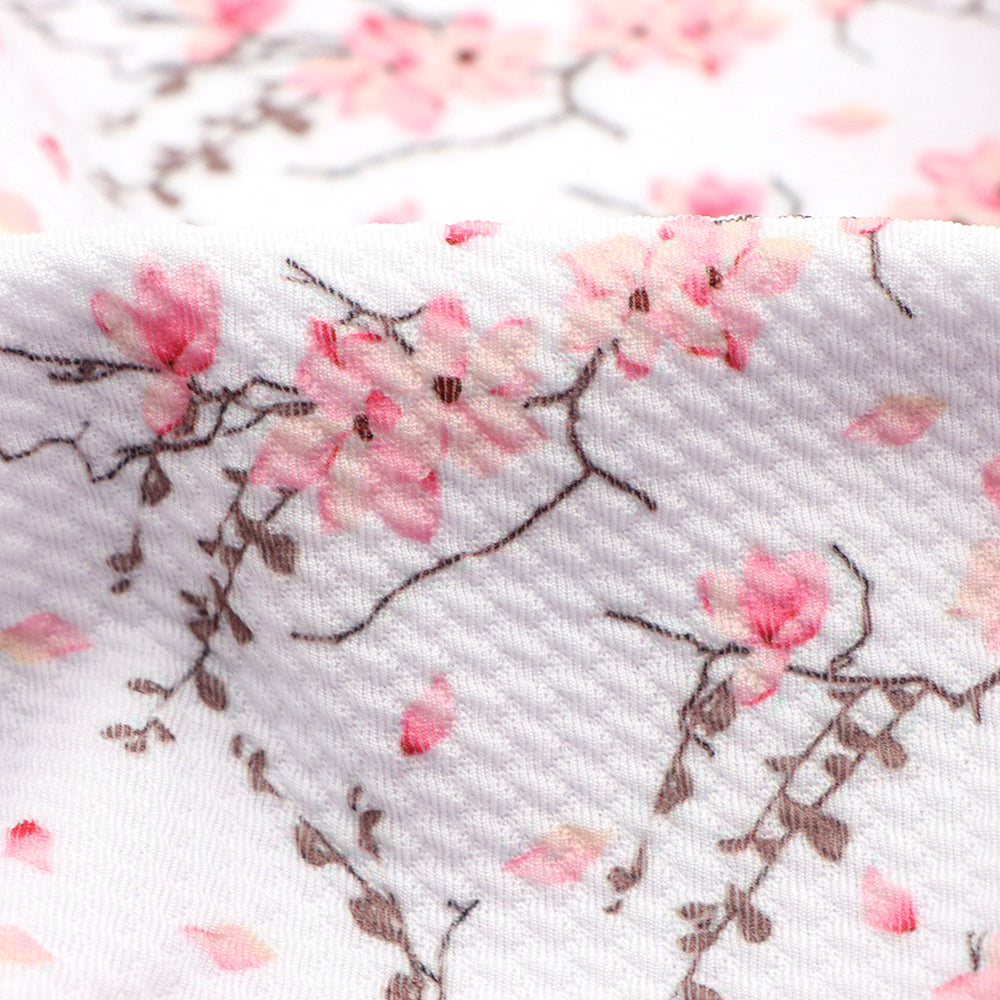 flower floral plum printed fabric