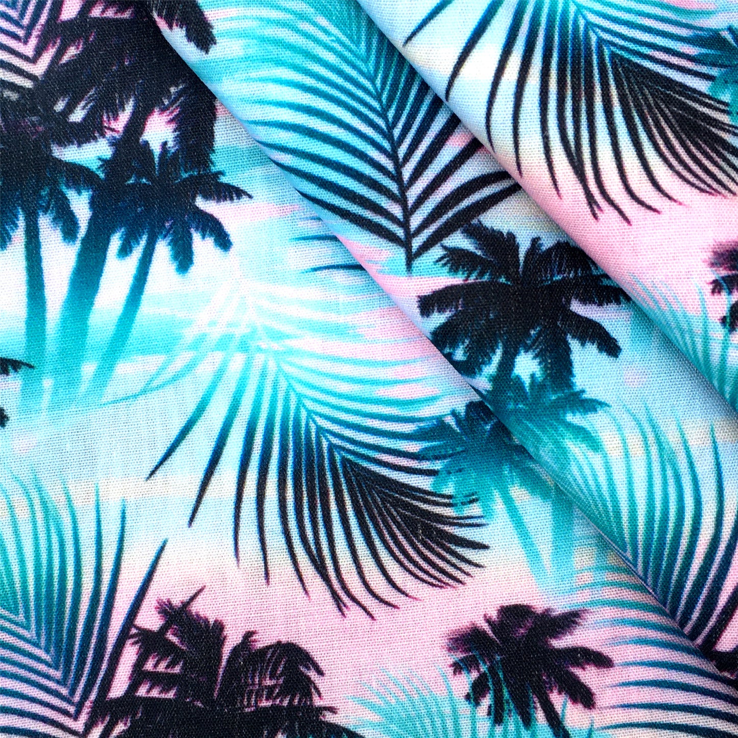 coconut palm tree gradient color summer leaf leaves tree printed fabric