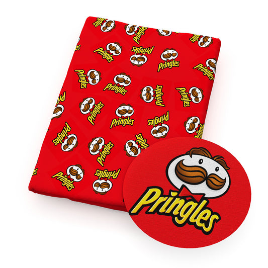 red series pringles brand printed fabric