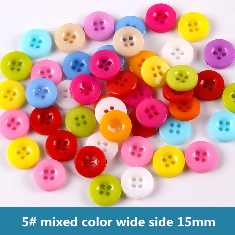 100PCS mix colors plastic buttons