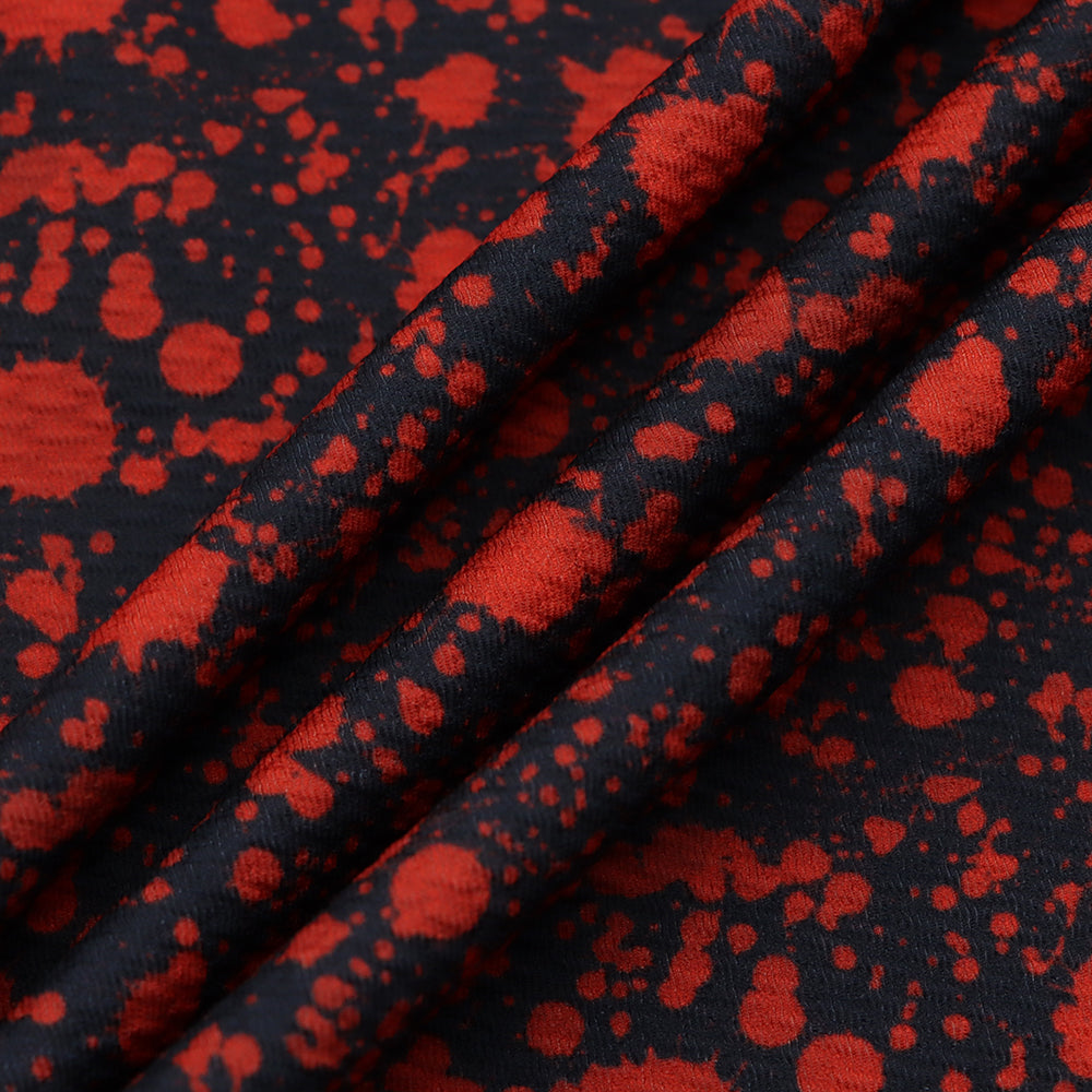 blood paint splatter printed fabric