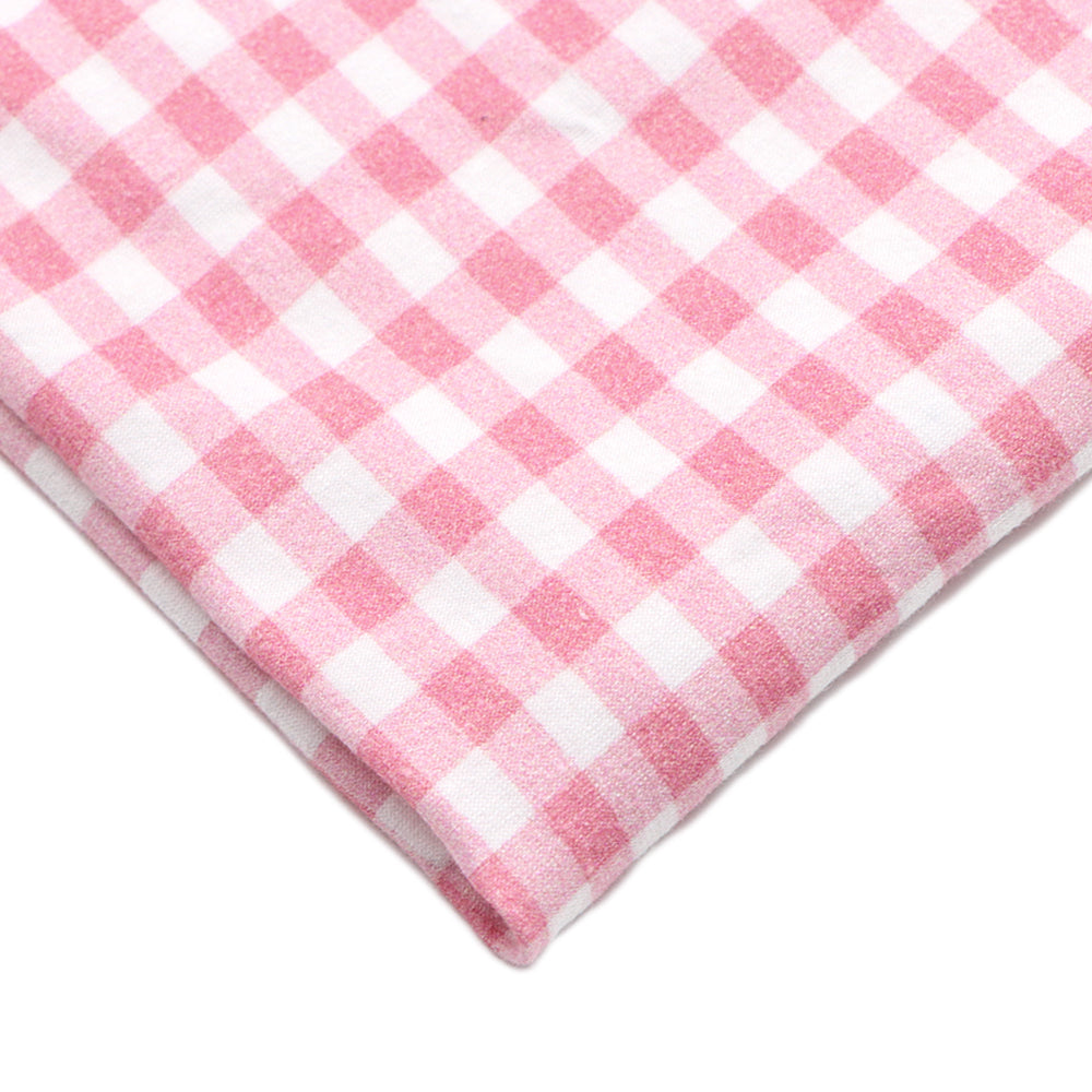 plaid grid pink series printed fabric