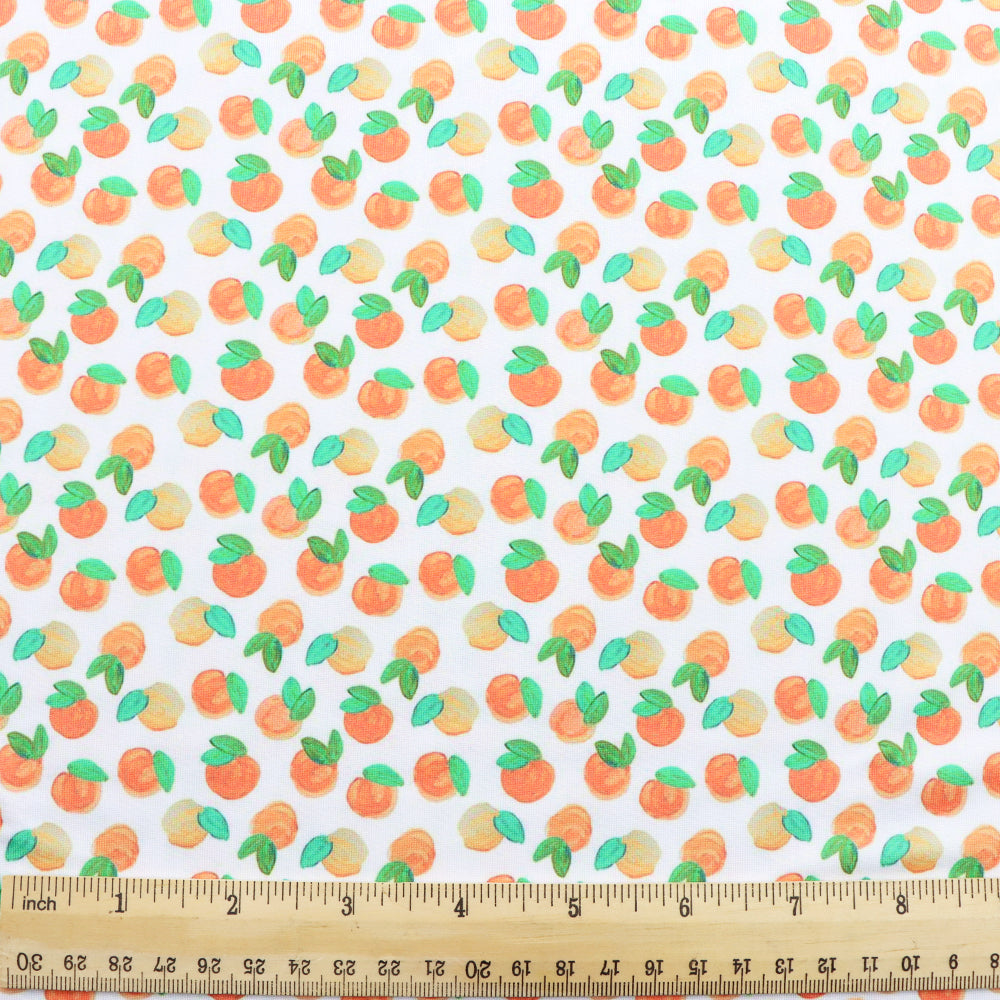 fruit peach printed fabric