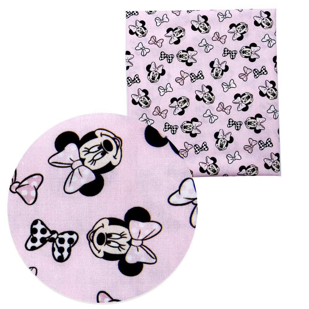 bowknot bows printed fabric