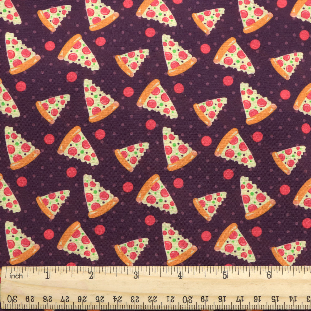 food pizza hut pizza printed fabric