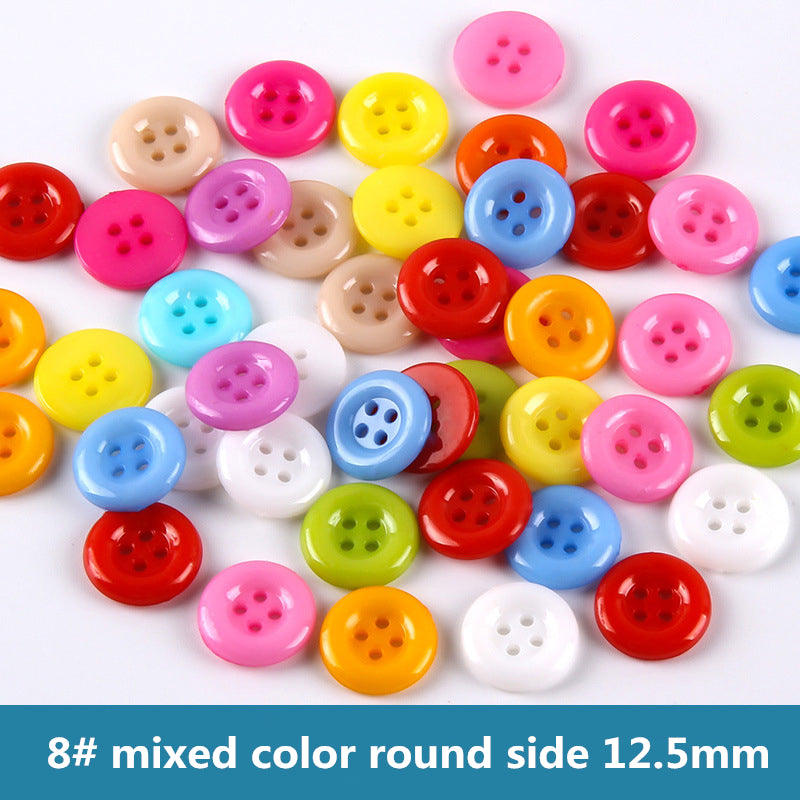 100PCS mix colors plastic buttons