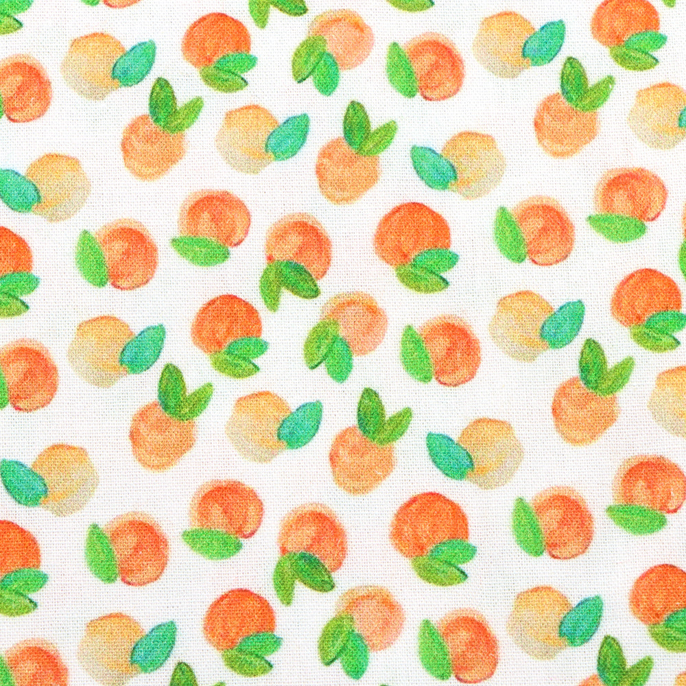 fruit peach printed fabric