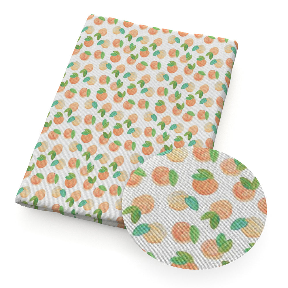 fruit peach printed fabric