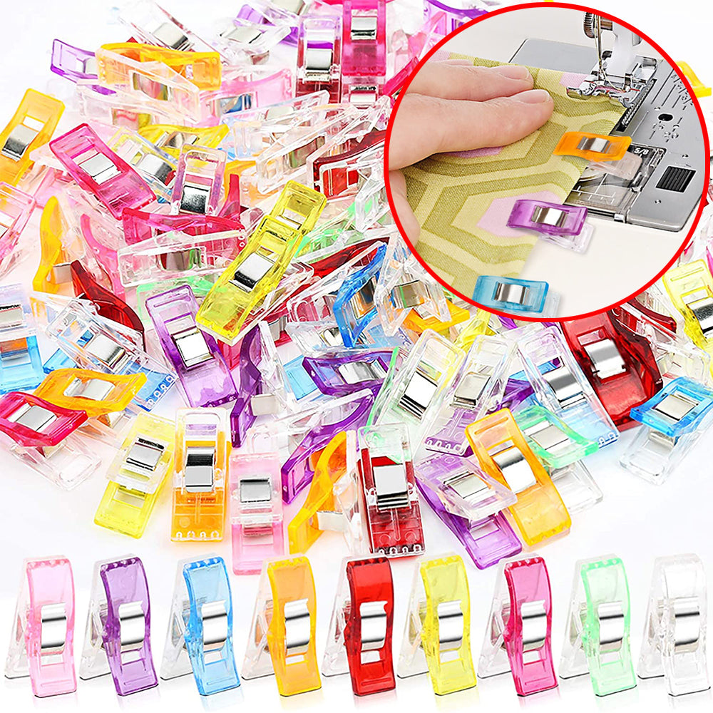 50Pcs Multipurpose Sewing Clips Colorful Binding Clips