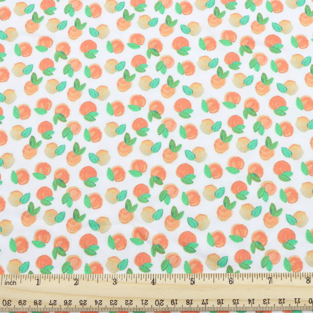 fruit peach printed fabric