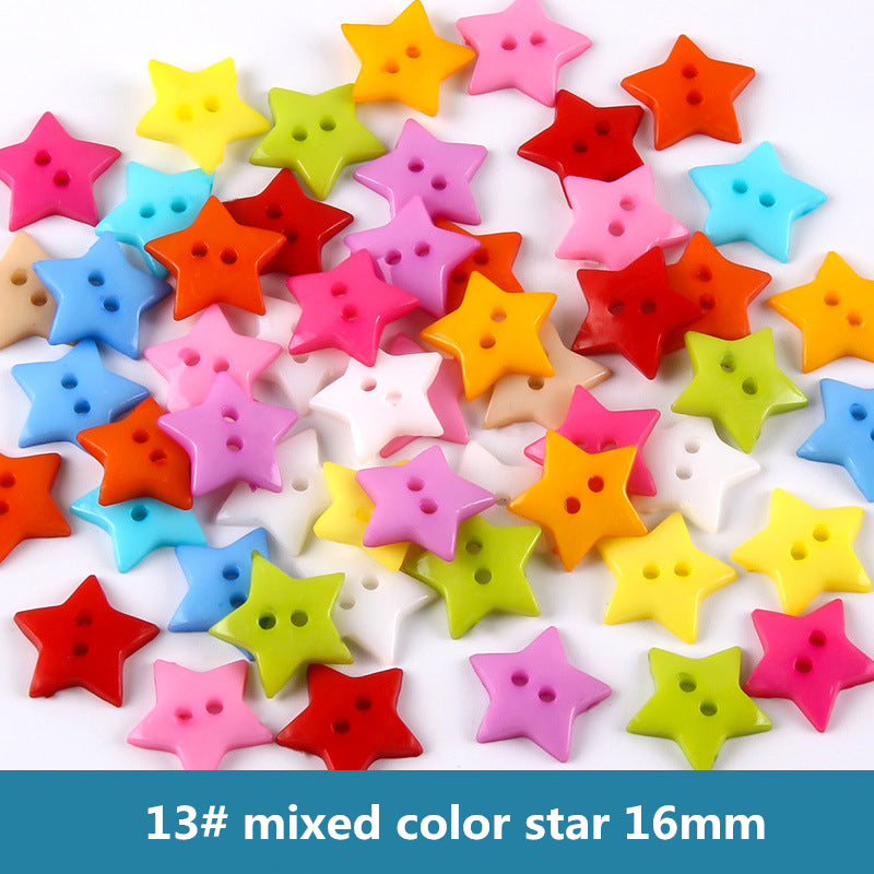 100PCS mix colors plastic buttons