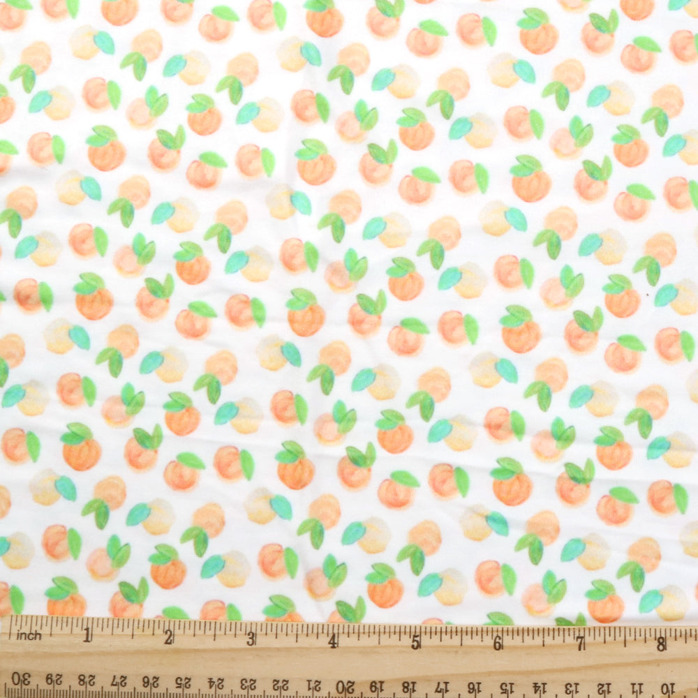 fruit peach printed fabric