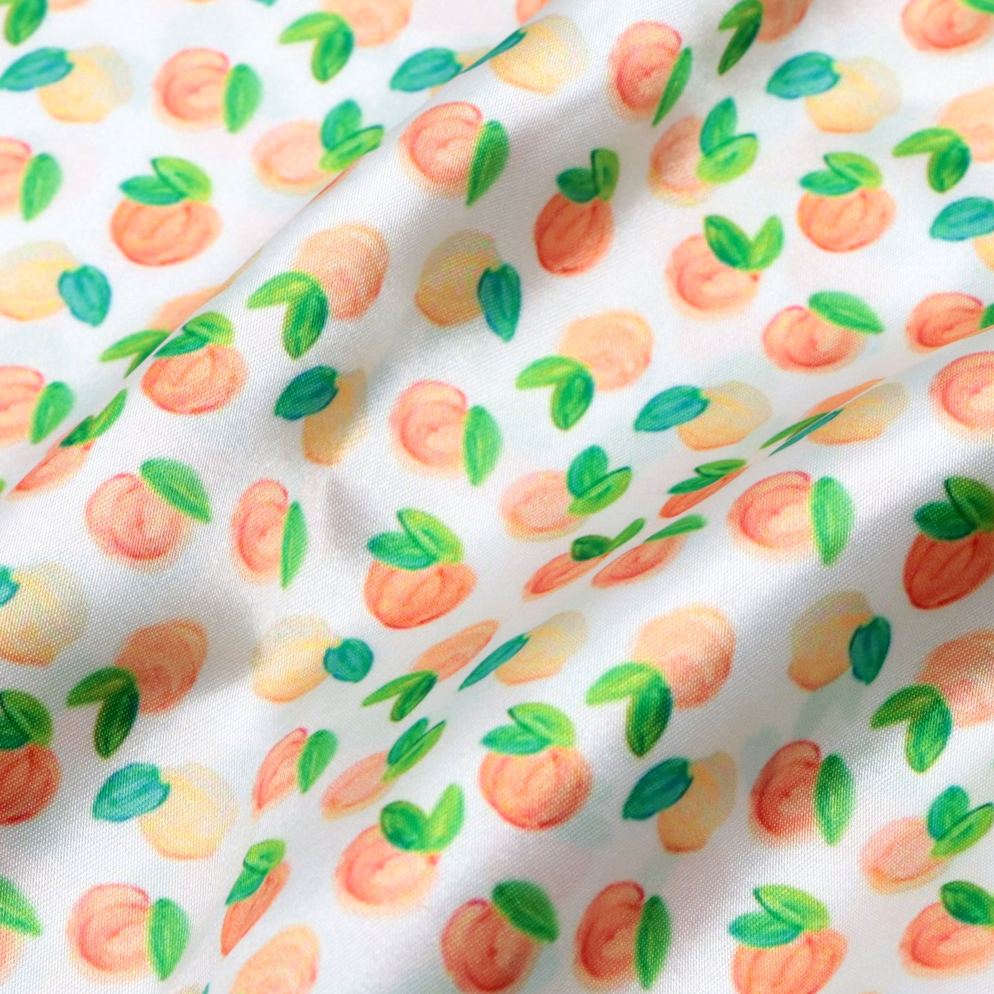 fruit peach printed fabric