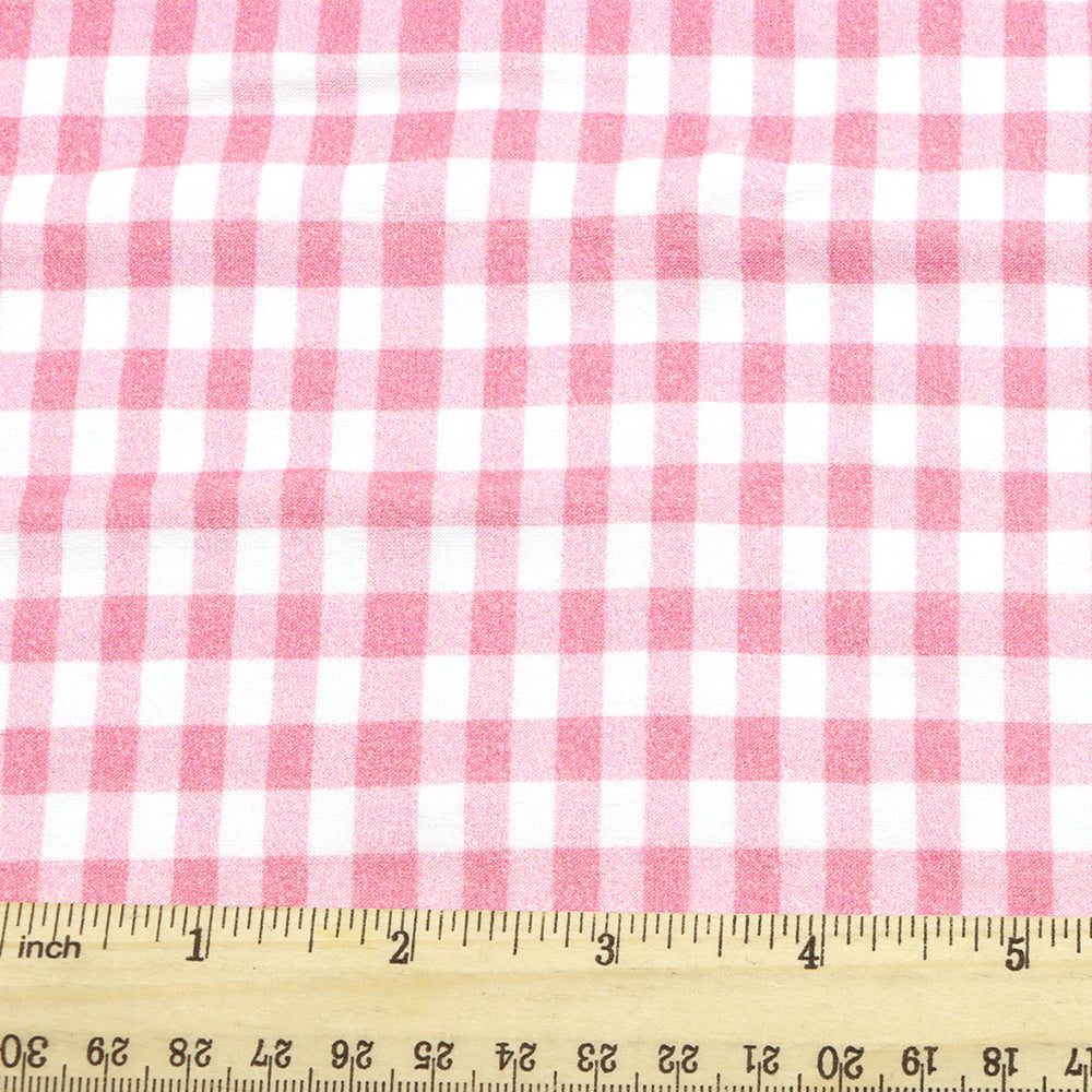 plaid grid pink series printed fabric