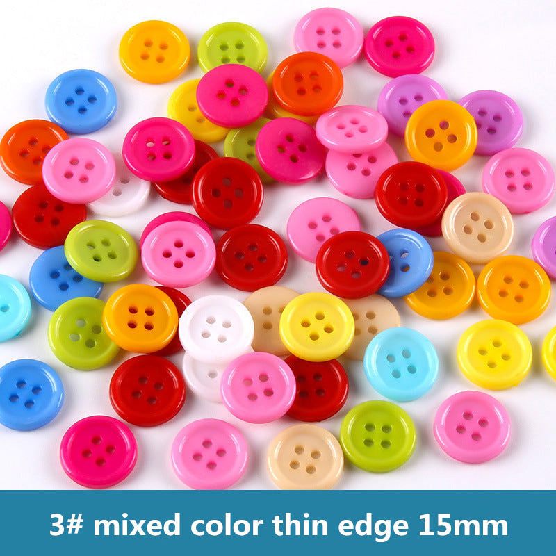 100PCS mix colors plastic buttons