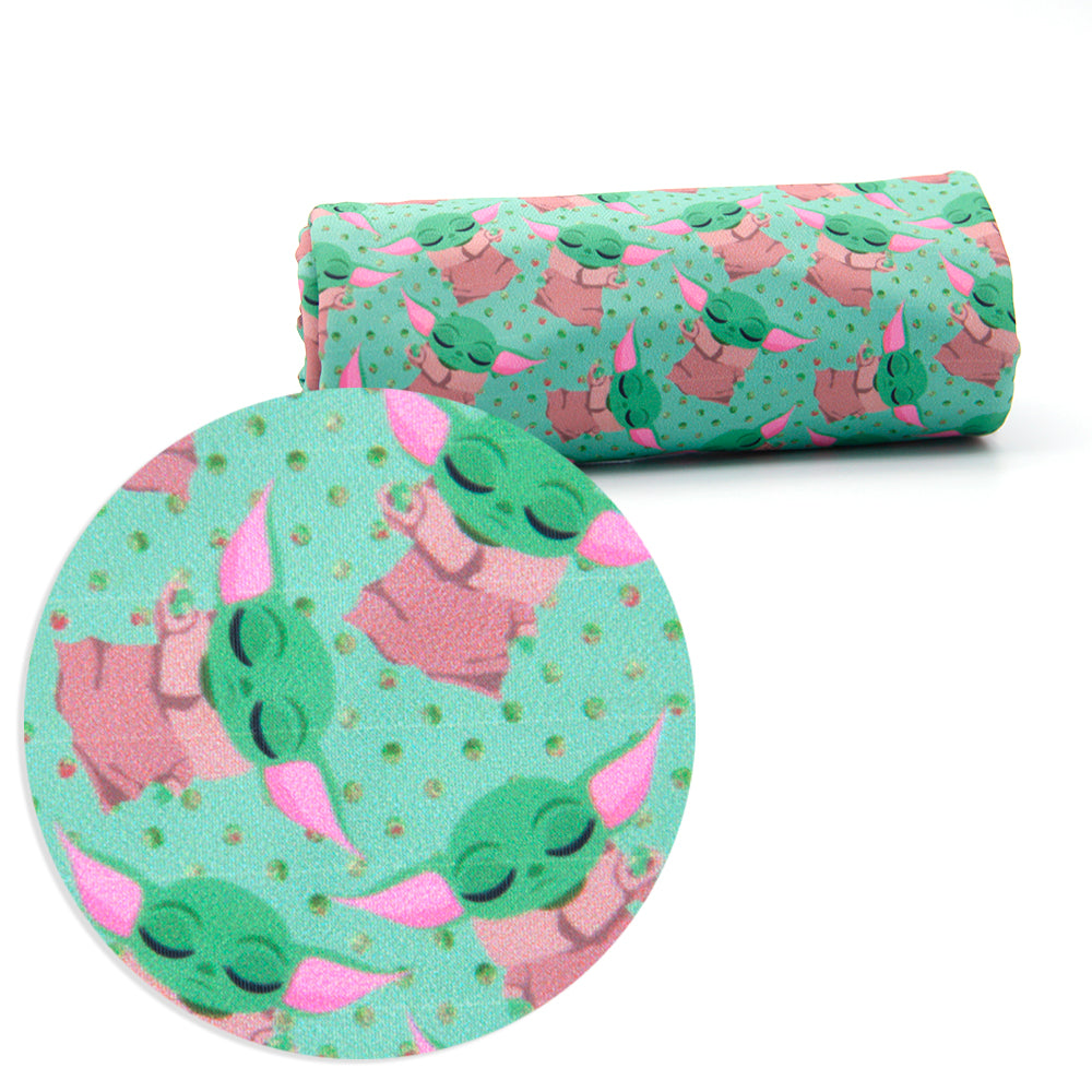 dots spot green series printed fabric