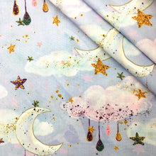 Load image into Gallery viewer, cloud star starfish printed fabric
