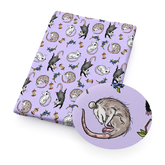 purple series possum printed fabric