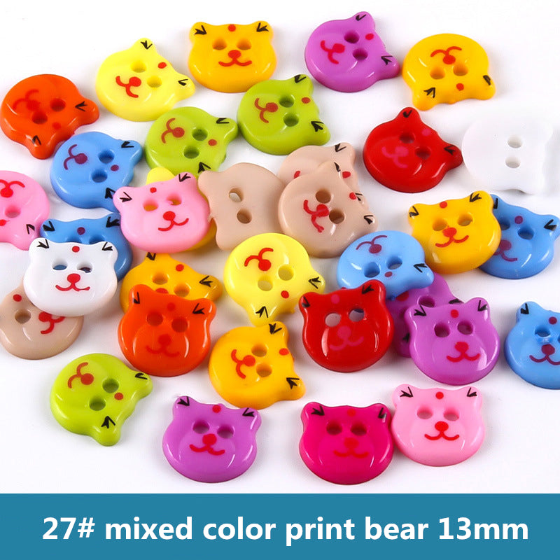 100PCS mix colors plastic buttons