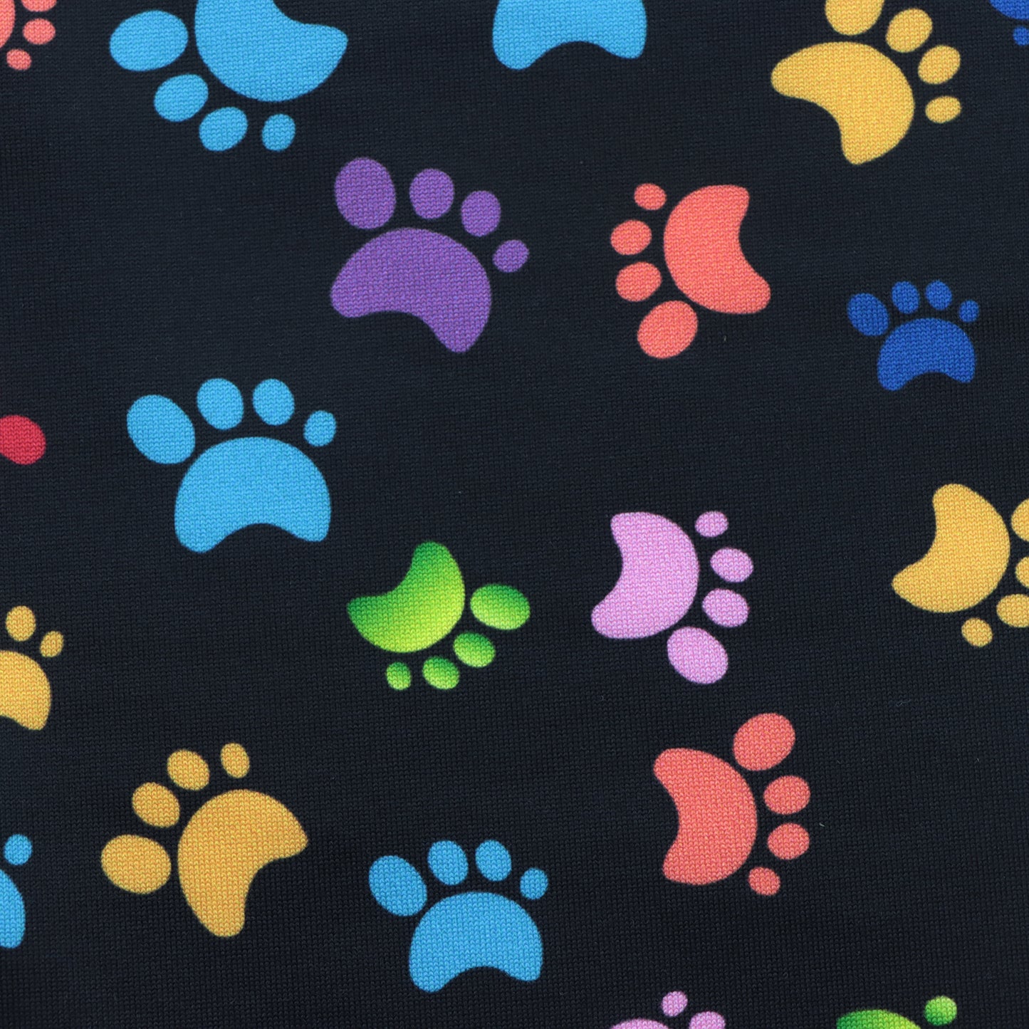 footprint paw paint splatter black series printed fabric