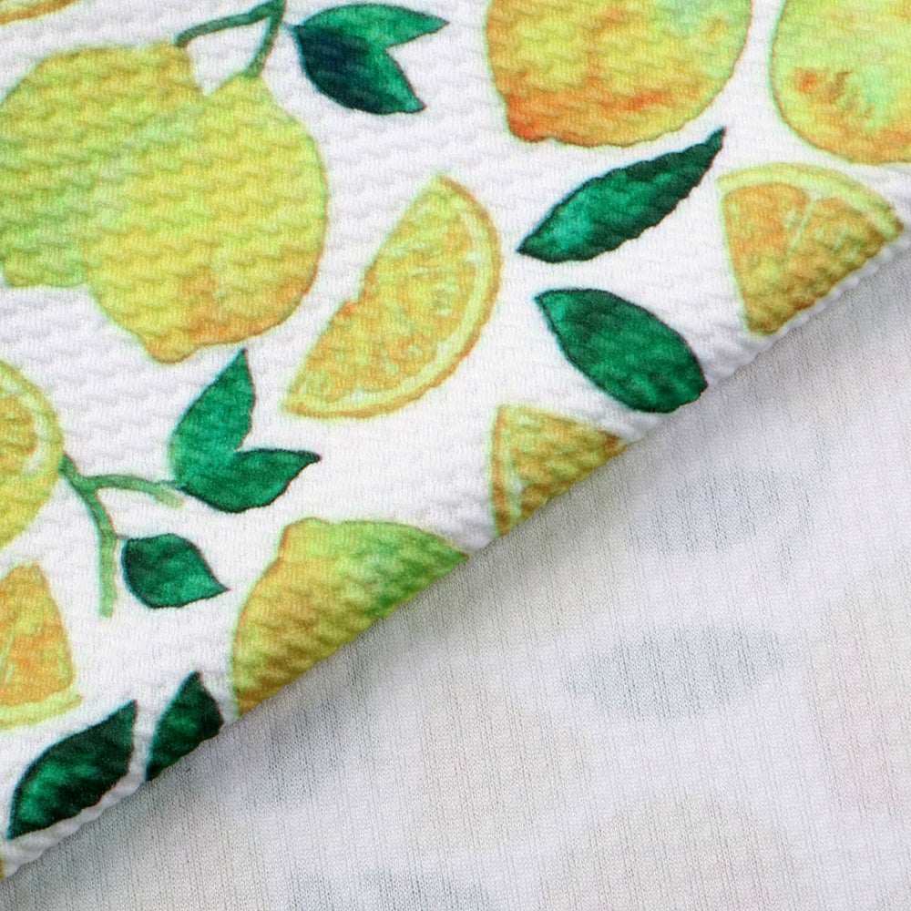 fruit lemon printed fabric