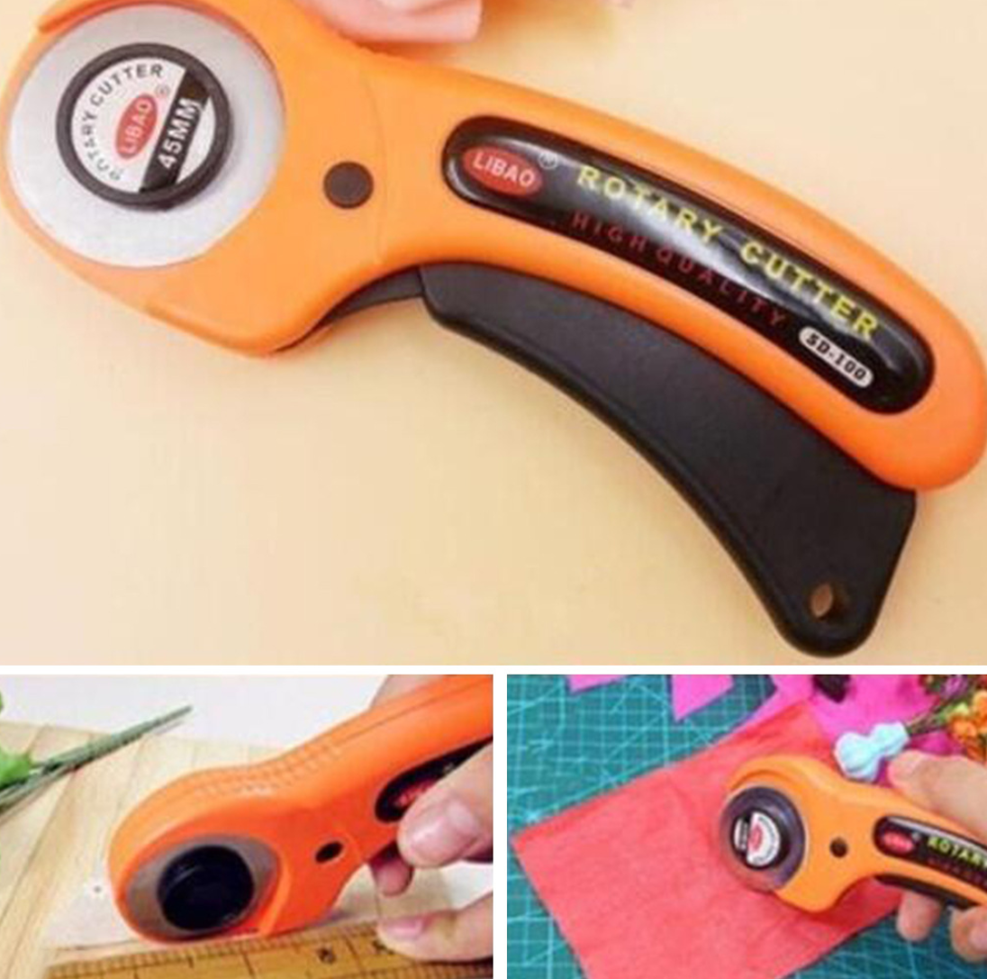 plastic household gadgets leather fabric roller knife printed fabric