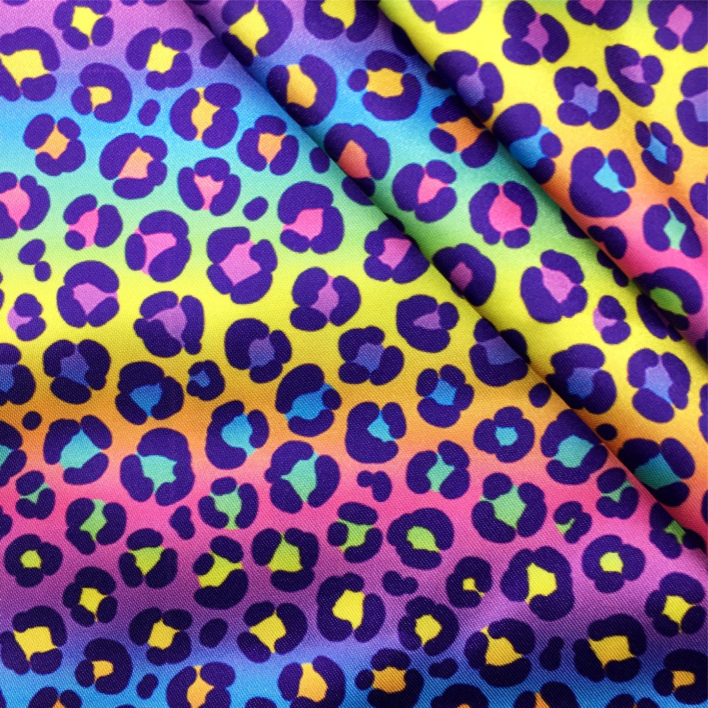 gradient color leopard cheetah purple series printed fabric