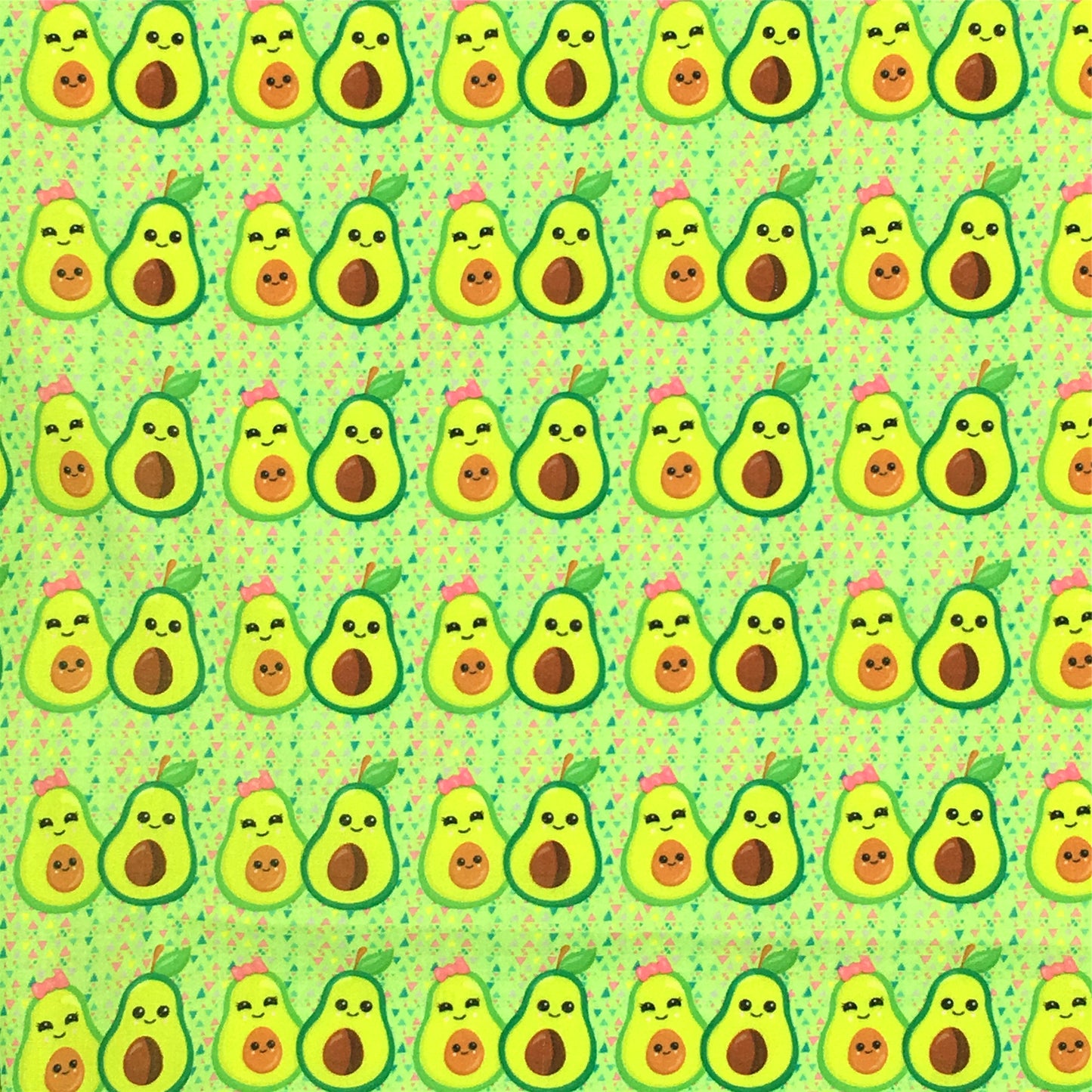 triangle fruit avocado green series printed fabric