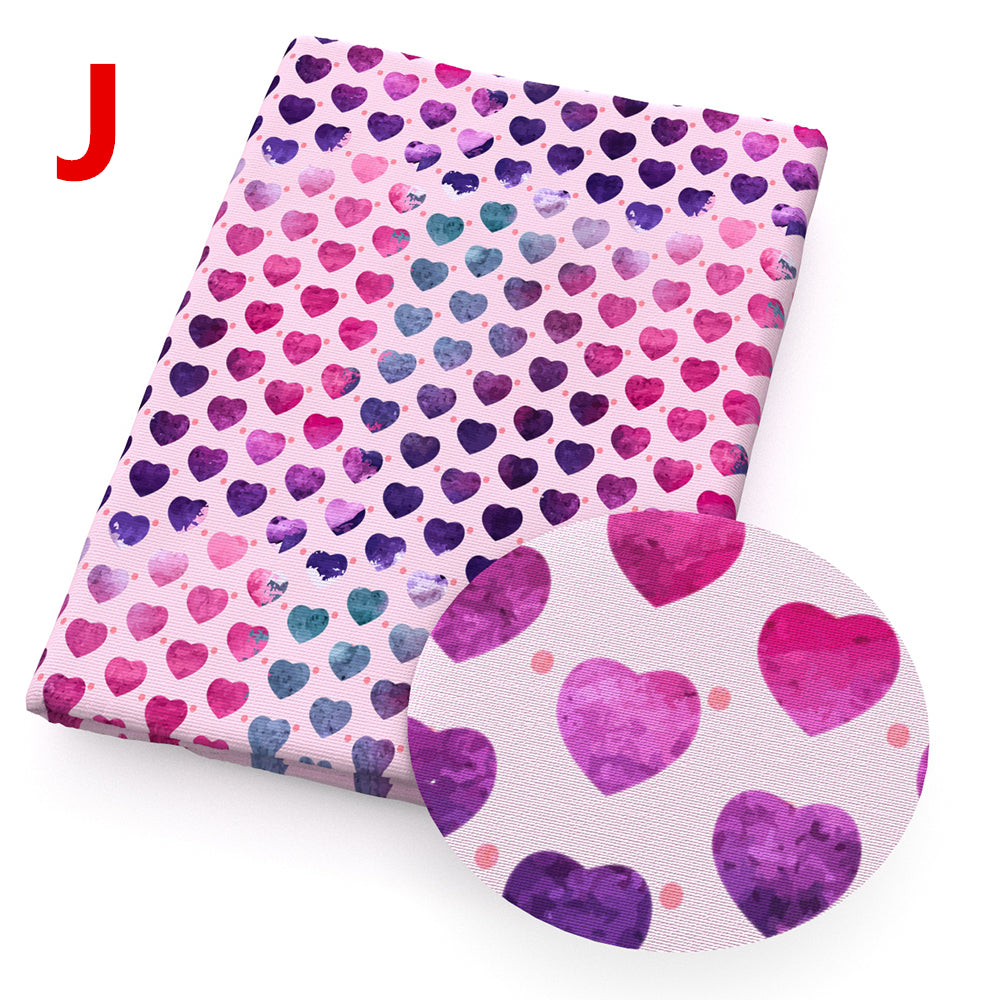 valentine's day printed fabric