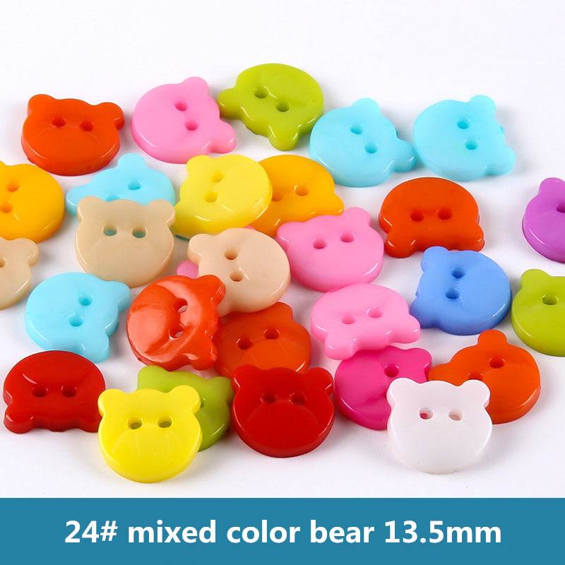 100PCS mix colors plastic buttons