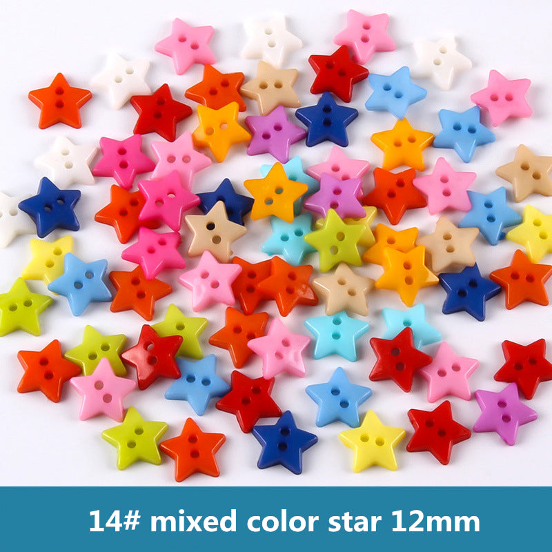 100PCS mix colors plastic buttons