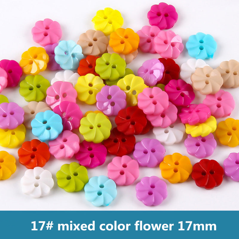 100PCS mix colors plastic buttons