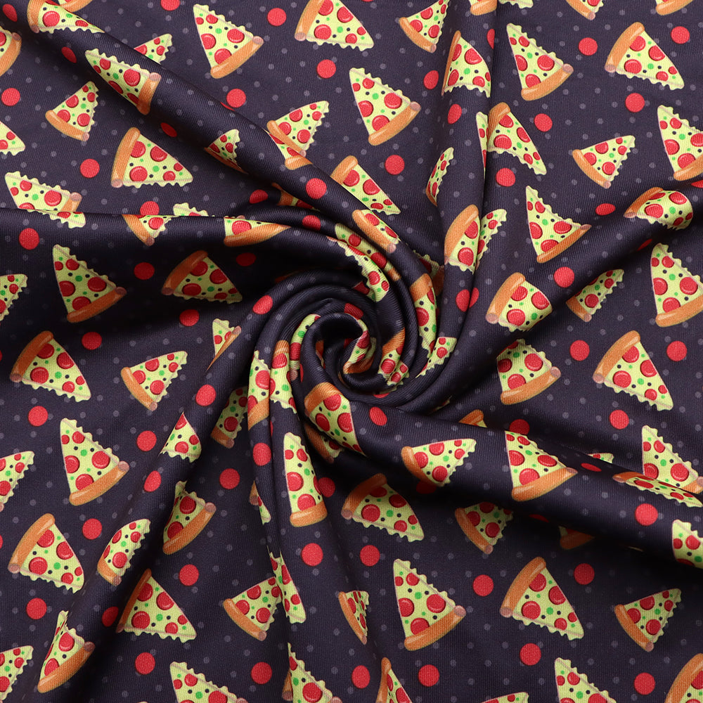 food pizza hut pizza printed fabric