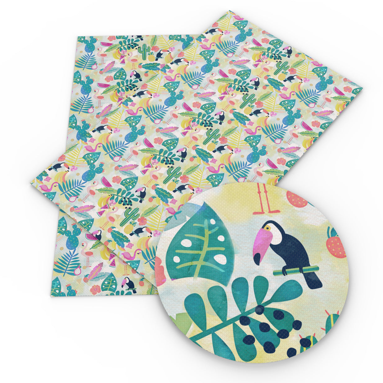 Flamingo Theme Printed Fabric